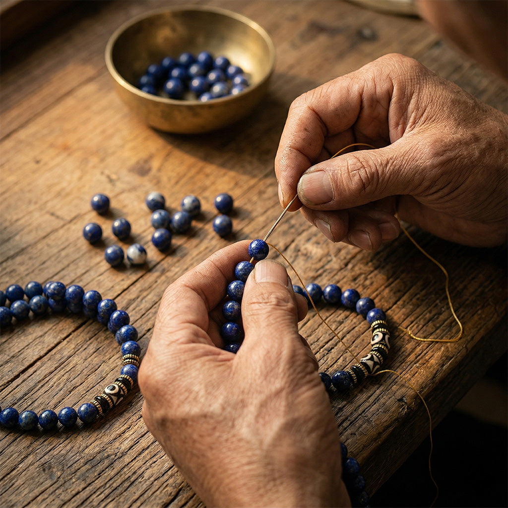 Kyimolung Lapis Lazuli Mala - 108 Prayer Beads for Meditation