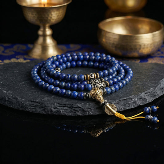 Kyimolung Lapis Lazuli Mala - 108 Prayer Beads for Meditation