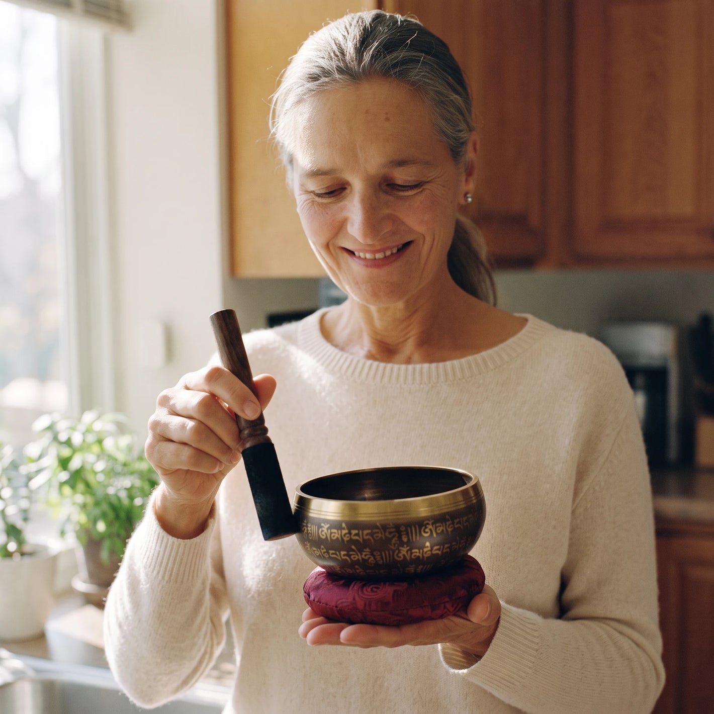 Scripture-Dark singing bowl PDP 02a_testimonial_denise_walker.with_bowl_striker