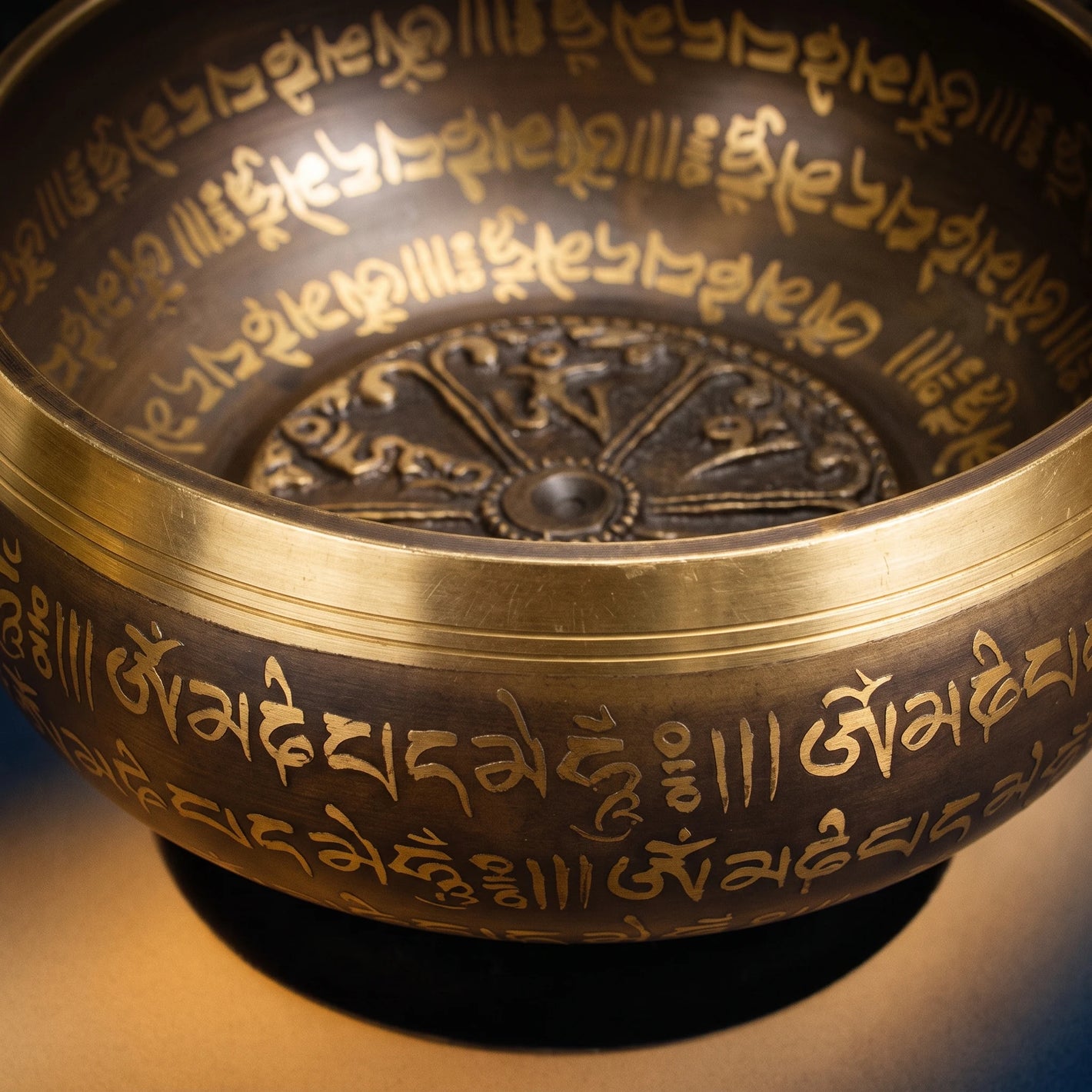 Scripture-Dark singing bowl PDP 04a_multicolumn_bell_metal_bronze