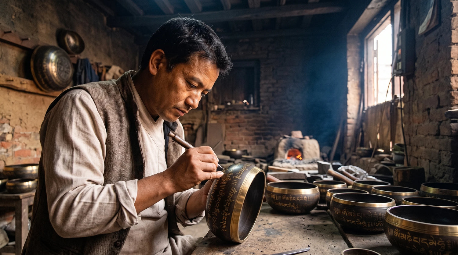 Scripture-Dark singing bowl PDP 05b_multirow_patan_workshop